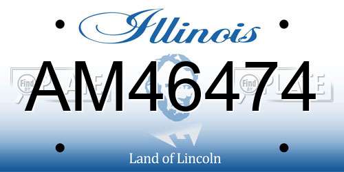 AM46474 Illinois License Plate