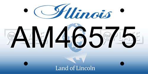 AM46575 Illinois License Plate