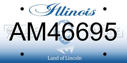 AM46695 Illinois License Plate