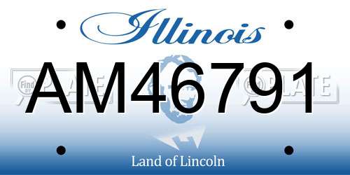 AM46791 Illinois License Plate