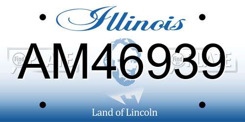 AM46939 Illinois License Plate