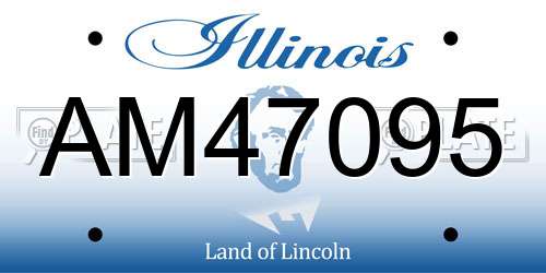 AM47095 Illinois License Plate