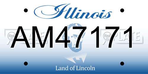 AM47171 Illinois License Plate
