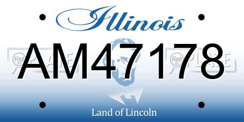 AM47178 Illinois License Plate