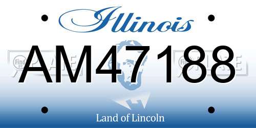 AM47188 Illinois License Plate
