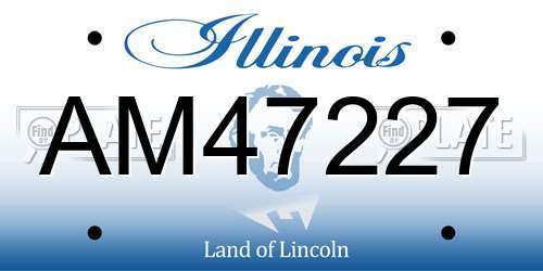 AM47227 Illinois License Plate