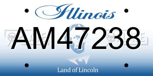 AM47238 Illinois License Plate