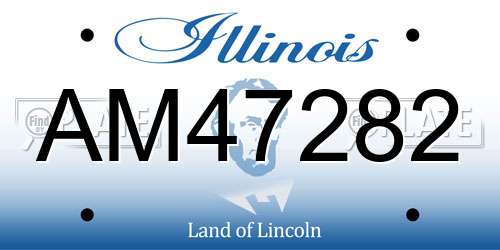 AM47282 Illinois License Plate