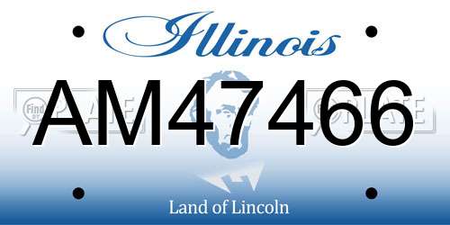AM47466 Illinois License Plate