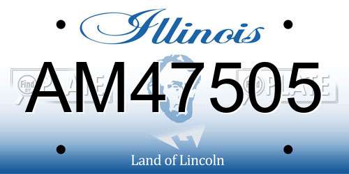 AM47505 Illinois License Plate