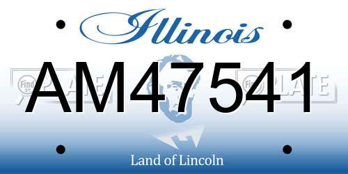 AM47541 Illinois License Plate