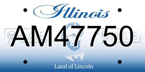 AM47750 Illinois License Plate