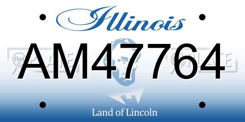 AM47764 Illinois License Plate