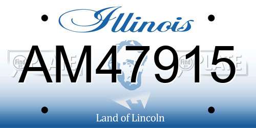 AM47915 Illinois License Plate