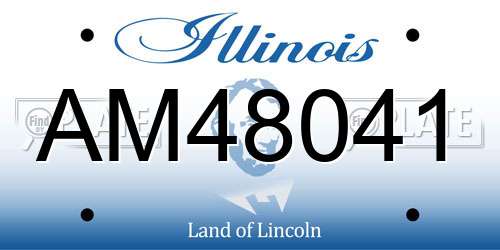 AM48041 Illinois License Plate