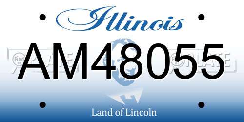 AM48055 Illinois License Plate