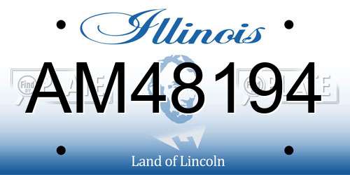 AM48194 Illinois License Plate