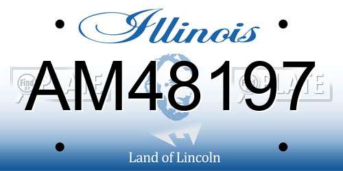 AM48197 Illinois License Plate