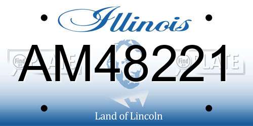 AM48221 Illinois License Plate