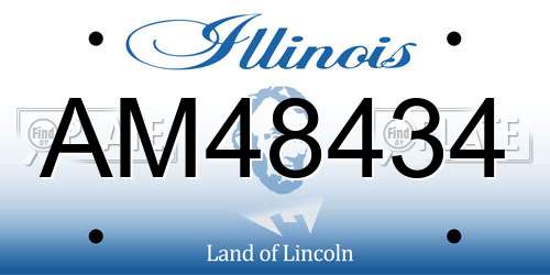 AM48434 Illinois License Plate