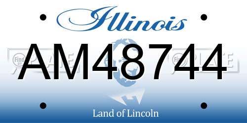 AM48744 Illinois License Plate
