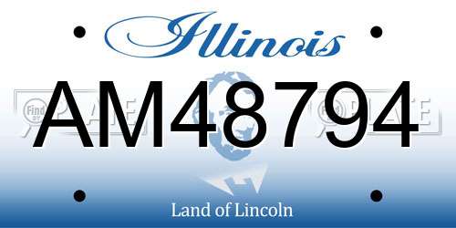 AM48794 Illinois License Plate