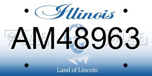 AM48963 Illinois License Plate