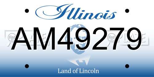 AM49279 Illinois License Plate