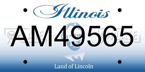 AM49565 Illinois License Plate