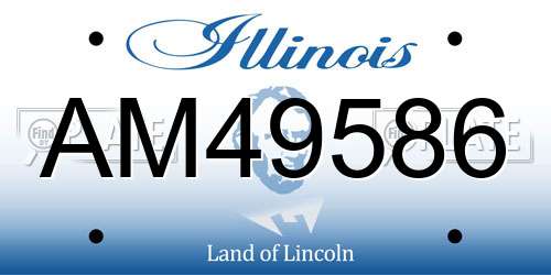 AM49586 Illinois License Plate
