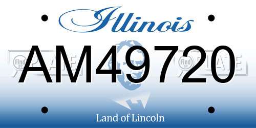 AM49720 Illinois License Plate