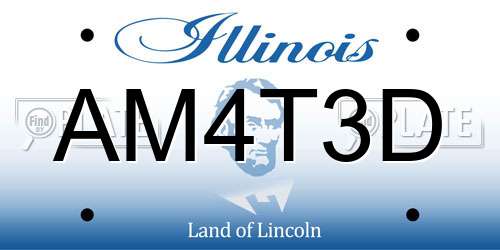 AM4T3D Illinois License Plate