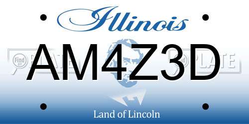 AM4Z3D Illinois License Plate
