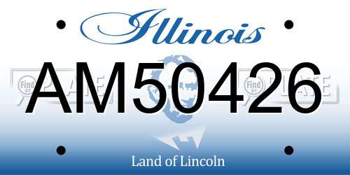 AM50426 Illinois License Plate