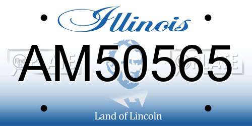 AM50565 Illinois License Plate