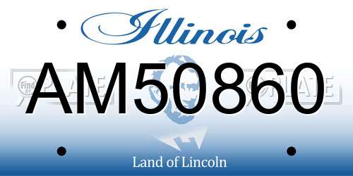 AM50860 Illinois License Plate
