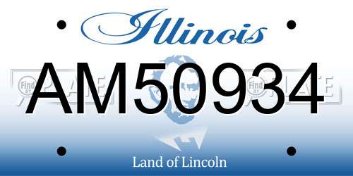 AM50934 Illinois License Plate