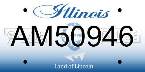 AM50946 Illinois License Plate
