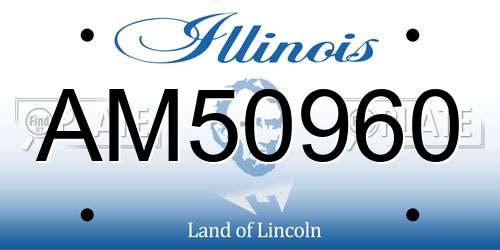 AM50960 Illinois License Plate