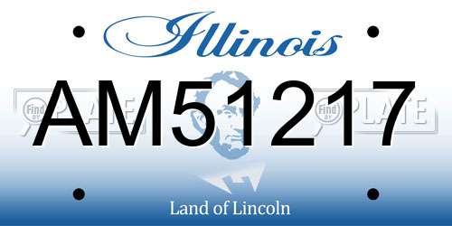 AM51217 Illinois License Plate