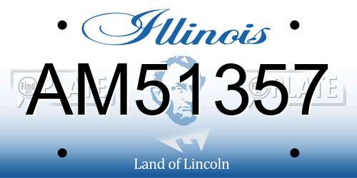 AM51357 Illinois License Plate