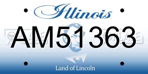 AM51363 Illinois License Plate