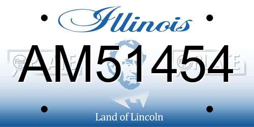 AM51454 Illinois License Plate