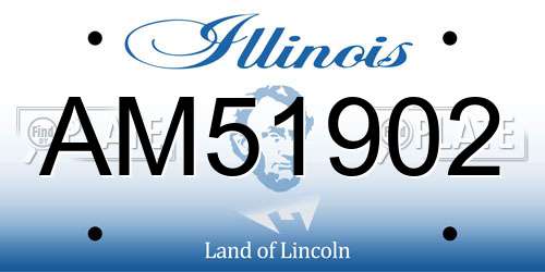 AM51902 Illinois License Plate