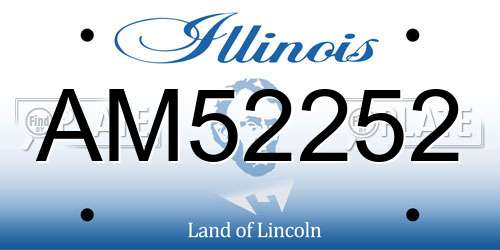 AM52252 Illinois License Plate
