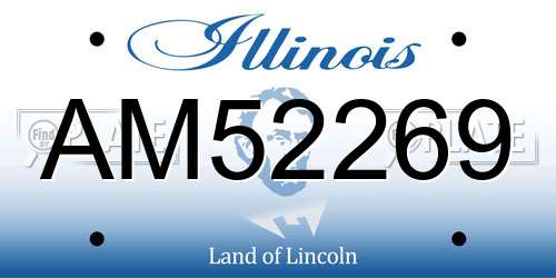 AM52269 Illinois License Plate