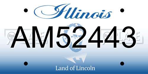 AM52443 Illinois License Plate