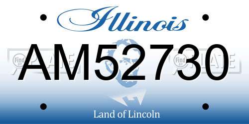 AM52730 Illinois License Plate