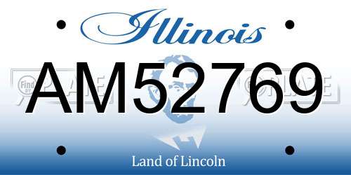 AM52769 Illinois License Plate