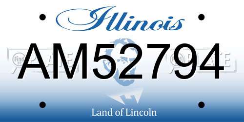 AM52794 Illinois License Plate